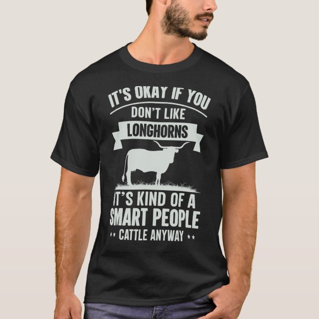 Camiseta Pessoas Inteligentes Fazendeiro de Gado   Raça de  (Frente)