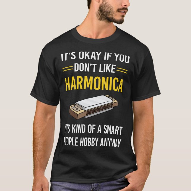 Camiseta Pessoas Inteligentes Harmônica Órgão de Boca (Frente)