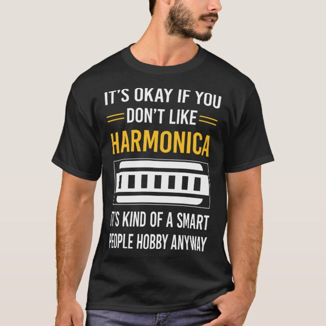 Camiseta Pessoas Inteligentes Harmônica Órgão de Boca (Frente)