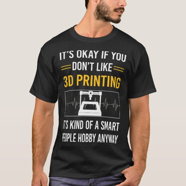 Camiseta Pessoas Inteligentes Impressão 3D (Frente)
