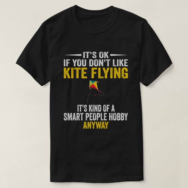 Camiseta Pessoas Inteligentes Kite De Hobby Voando Engraçad (Frente do Design)