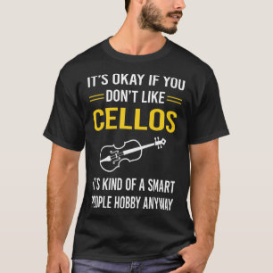 Camiseta Pessoas Inteligentes Violoncelo Violoncelista