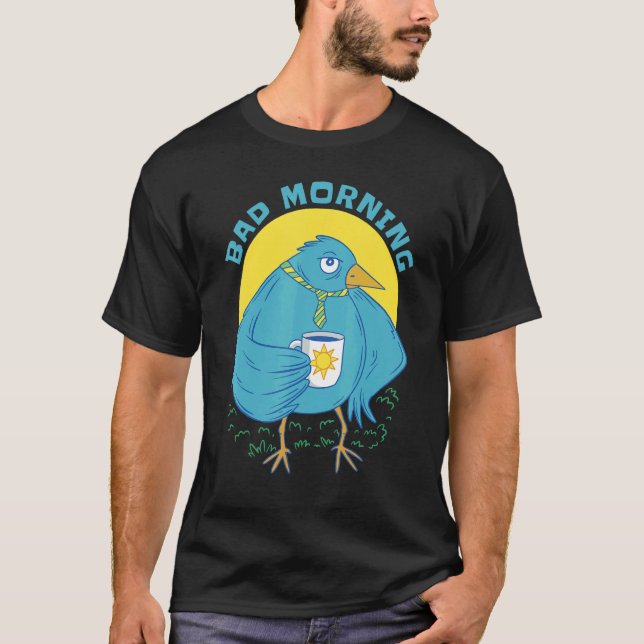 Camiseta Pessoas Manhã Sonolento Dizendo 1 (Frente)
