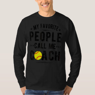 Camiseta Pessoas Me Chame de Treinador Softball Coach Softb