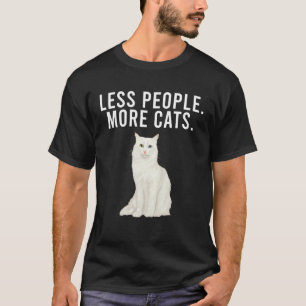 Camiseta Pessoas Menos Mais Gatos Introdução ao Turco Angor