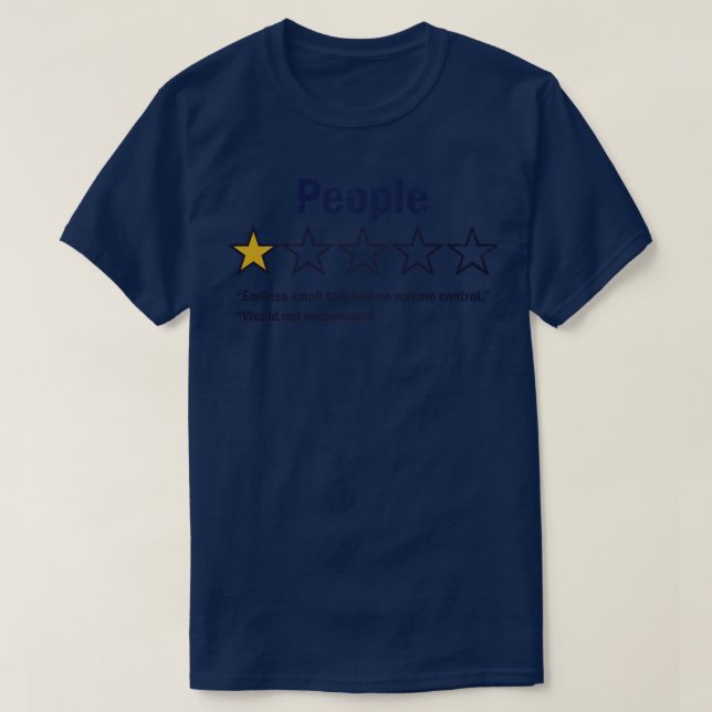Camiseta Pessoas não recomendado (Frente do Design)
