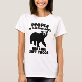 Camiseta Pessoas no 'Sleing Bolsas Camping Humor'
