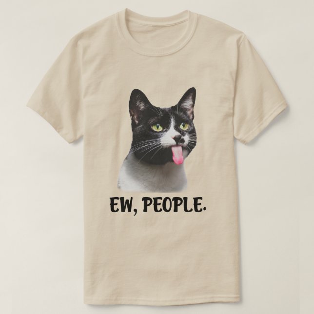 Camiseta Pessoas nojentas meme de gato fofo (Frente do Design)