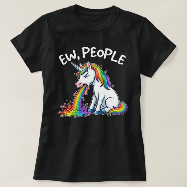 Camiseta Pessoas nojentas Unicórnio (Frente do Design)