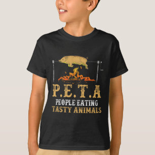 Camiseta Pessoas Peta Comendo Entusiastas De Quintal De Ani
