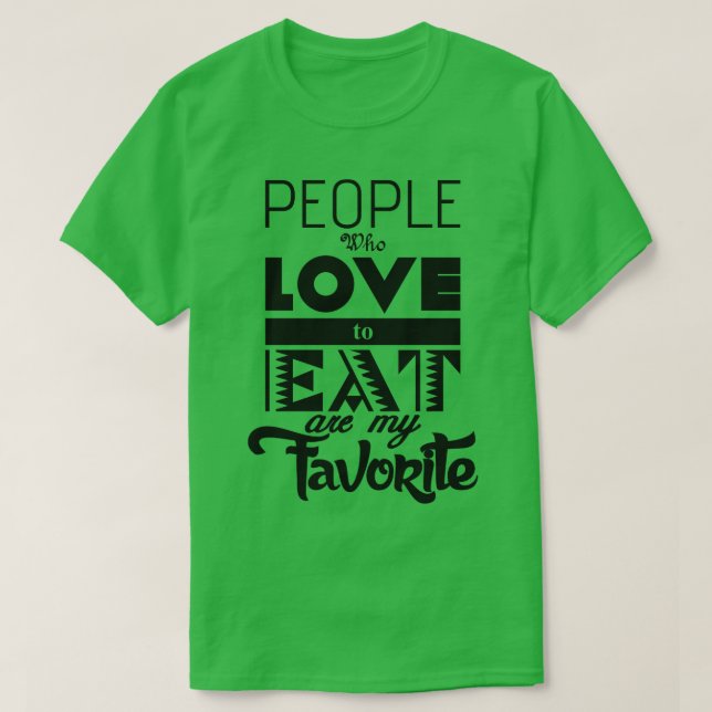 Camiseta Pessoas que adoram comer (Frente do Design)