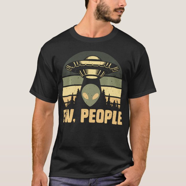 Camiseta Pessoas, que nojo - Ufo Alien (Frente)