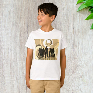 Camiseta Pessoas retrorreflectoras com Círculos Abstrato