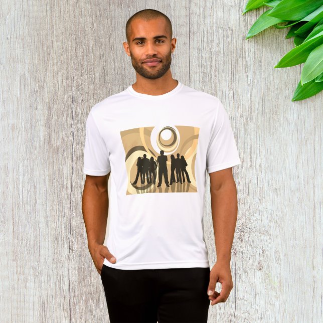 Camiseta Pessoas retrorreflectoras com Círculos Abstrato (Criador carregado)