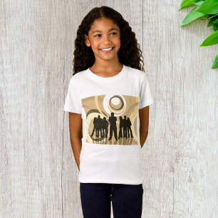 Camiseta Pessoas retrorreflectoras com Círculos Abstrato