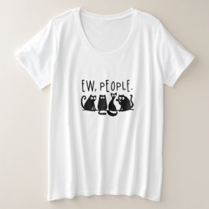 Camiseta Pessoas Ruins Gatos Pretos Meow 
