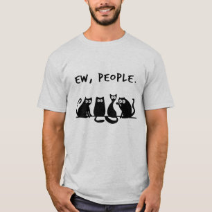 Camiseta Pessoas Ruins Gatos Pretos Meow