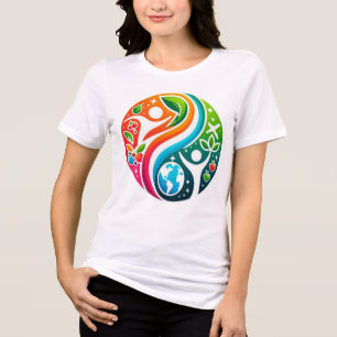 Camiseta Pessoas saudáveis, Planeta Feliz Mulheres