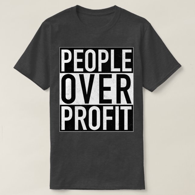 Camiseta Pessoas Sobre Lucro (Frente do Design)