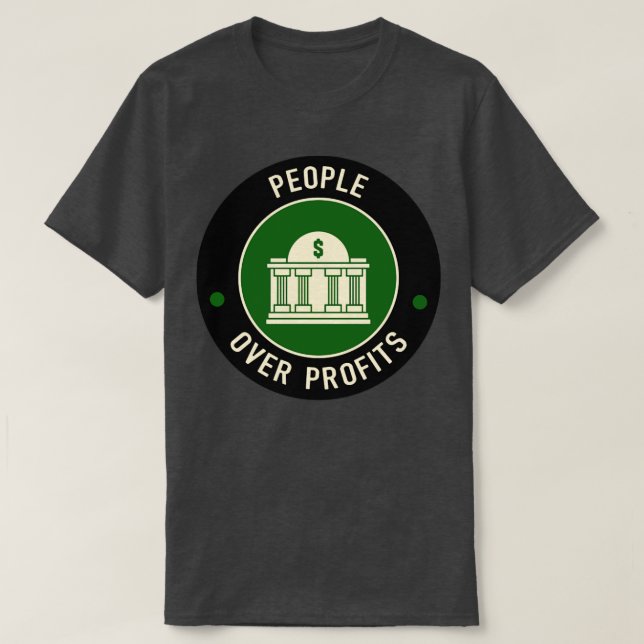 Camiseta Pessoas Sobre Lucros (Frente do Design)