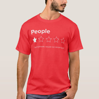 Camiseta Pessoas Uma Estrela Pesadelo Total Não Recomendari