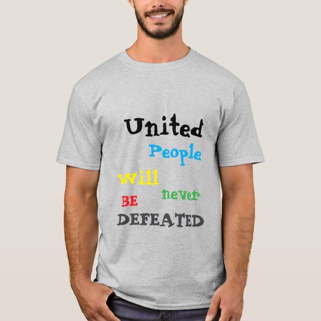 Camiseta Pessoas Unidas multicolores (Frente)