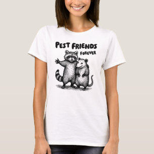 Camiseta Pest Friends Forever Black Impressão Women's