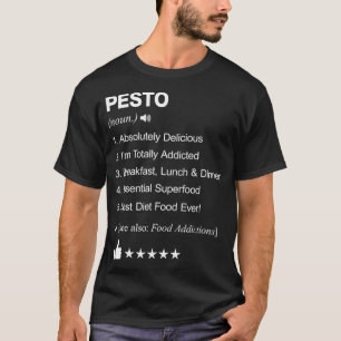 Camiseta Pesto Definição Significa citação de chef
