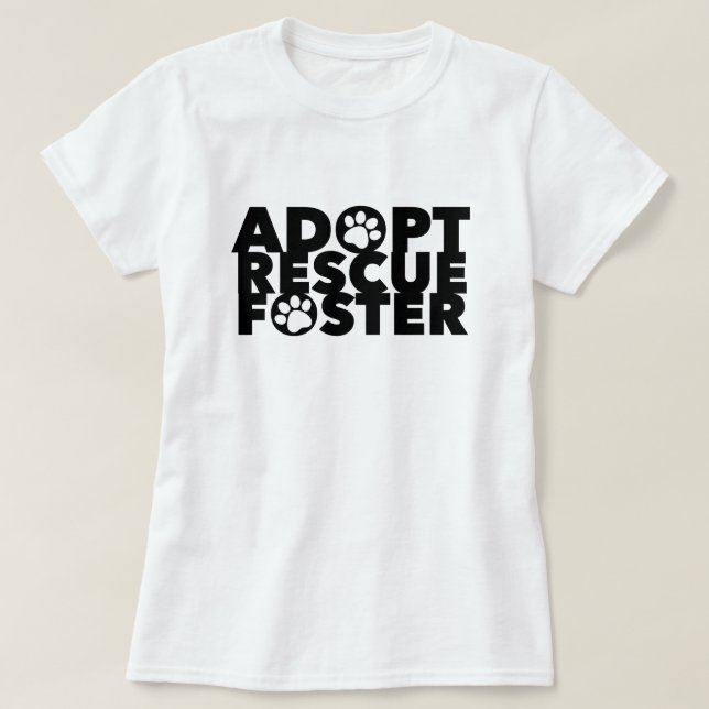 Camiseta Pet Adotar Foster De Emergência (Frente do Design)