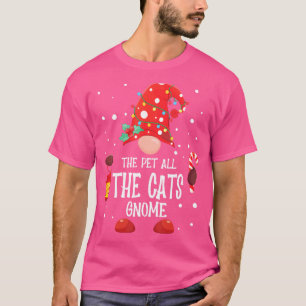 Camiseta Pet All Cats Gnomo Matching Family Christm