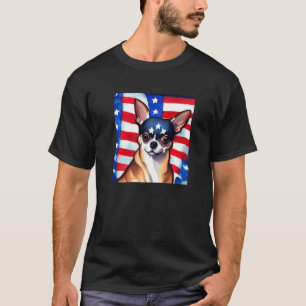 Camiseta Pet American Flag Chihuahua Dog Patri