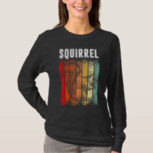 Camiseta Pet Animal De Pet De Esquilo Com Tema Retroativo V