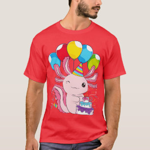 Camiseta Pet Animal Festa de aniversário Axolotl Proprietár