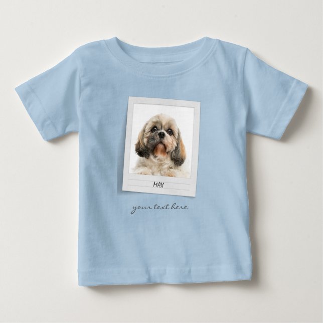 Camiseta Pet Birthday Photo Frame Personalizado (Frente)