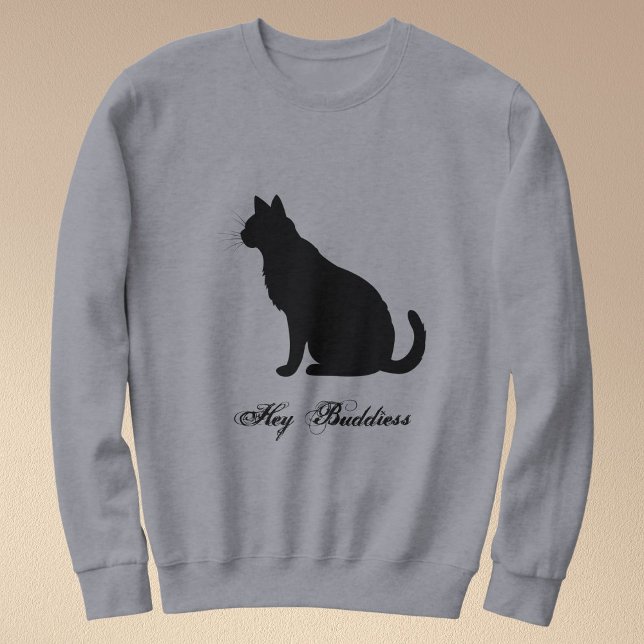 Camiseta Pet Black Cat Lovers Funny Quote Customized Grey (Criador carregado)