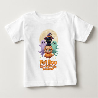 Camiseta Pet Boo Crew - Fantasmas bonitos com Gato e Cão
