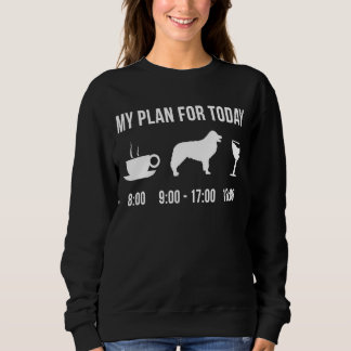 Camiseta Pet Border Collie Dog Puppy Meu Plano Para Hoje