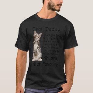 Camiseta Pet Cat American Shorthair Dia de os pais Cat