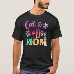 Camiseta Pet Cat and Dog Mamãe Tie Dye Dia das Mães