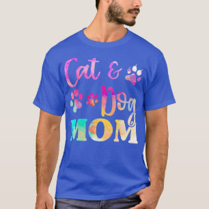 Camiseta Pet Cat Dog Mãe Para Mulheres, Dia de as mães