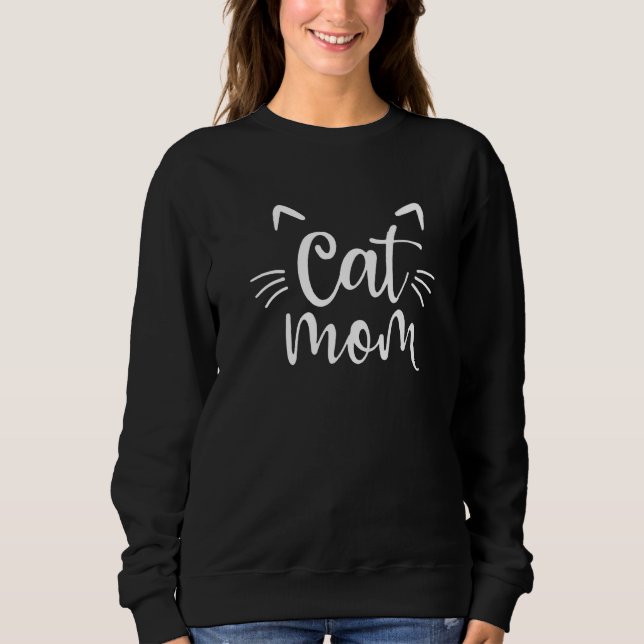 Camiseta Pet Cat Mãe Para Mulheres Cat Mama 1 (Frente)