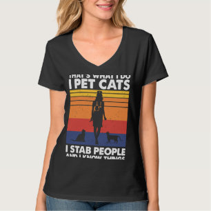 Camiseta Pet Cats Eu Faço Pessoas E Sei Coisas Do Cat Lov