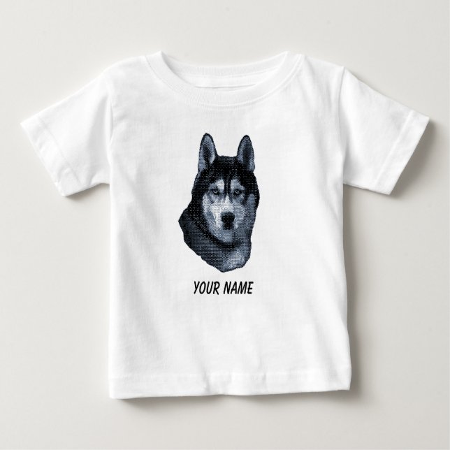 Camiseta Pet De Cachorro Siberiano Personalizado (Frente)