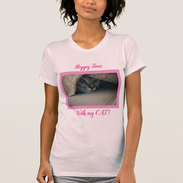 Camiseta Pet de Gato Mais Bonito Popular (Frente)