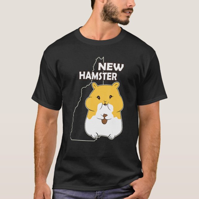 Camiseta Pet de Hamster com Piada de Choque em Hampshire (Frente)
