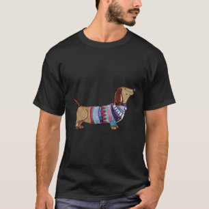 Camiseta Pet De Pintura Por Aquarela De Cão-De-Dachshund