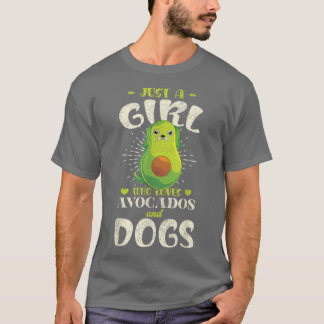 Camiseta Pet Do Cachorro Só Uma Menina Que Ama Avocados E D