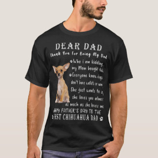 Camiseta Pet Dog Chihuahua Dia de os pais Chihuahua Da