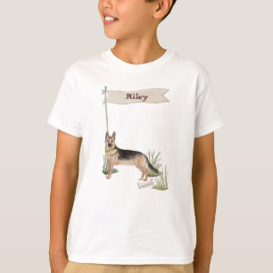 Camiseta Pet Dog de German shepherd de Nome Personalizado