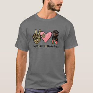 Camiseta Pet Dog Lepard, Amante de os animais de Paz e Amor